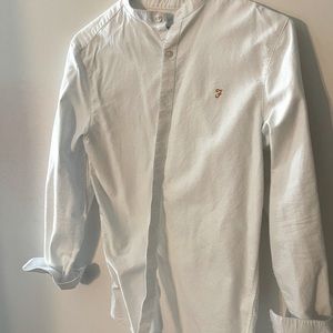 Farrah brewer slim fit grandad collar